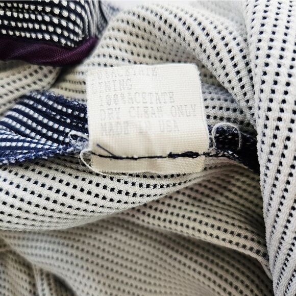 Vintage Ann Taylor Checked High Waisted Pleated Wide Leg Relaxed Trouser Pant 14 - Picture 8 of 11